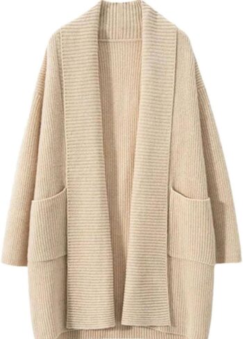 Autumn Winter Cashmere Cardigan Knitted Sweater Women's Fashion Loose Large Size Solid Thicken Cardigans