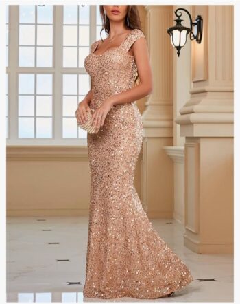 Formal Dress Sequin Fishtail Sleeveless 1920s Gatsby Cocktail Prom Maxi Evening Gowns