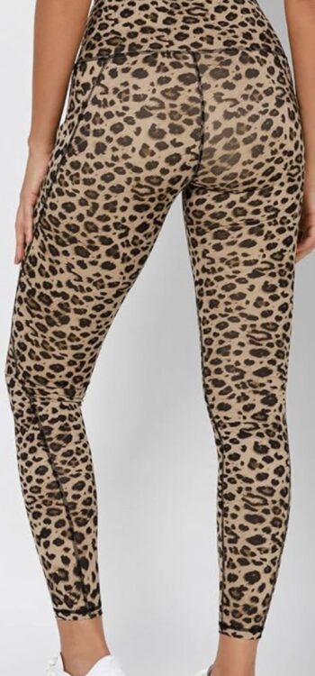 girls light cheetah print leggings