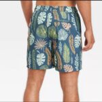 Men’s lead pattern swim trunks