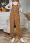 woman’s brown overalls