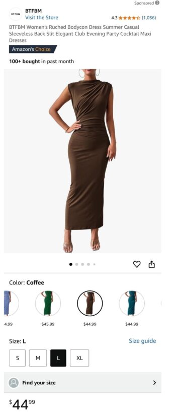 BTFBM Women's Ruched Bodycon Dress Summer Casual Sleeveless Back Slit Elegant Club Evening Party Cocktail Maxi Dresses