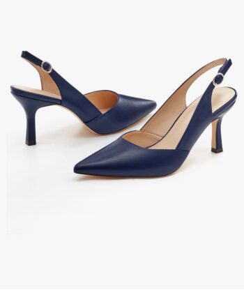 Women's Slingback Kitten Heels Closed Pointed Toe Wedding Party Dress Pumps Shoes