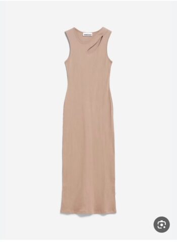 RIB-JERSEY DRESS SLIM FIT MADE OF ORGANIC COTTON MIX