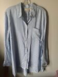 Universal-Thread-Shirt-Dress-Blue-Stripe-Long-Sleeve-Casual