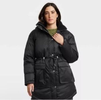 Universal Thread Women's Zipper Winter Arctic Parka Jacket Fabric