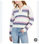 Hippie Rose Juniors' Fair Isle ...Collared Long-Sleeve Sweater -