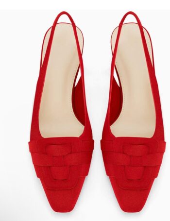 Womens Sling Back Kitten Heels Low Dress Shoes Slingback Pumps Pointed Closed Toe Comfortable Party Office Sandals