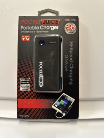 Pocket Juice 4000mAh Rechargeable Power Bank Portable Battery