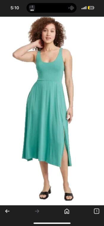 Women's Midi Ballet Dress - A New Day Teal