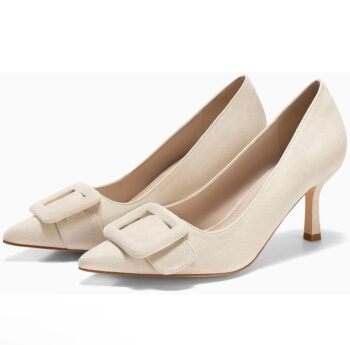 Coutgo Women's Closed Pointed Toe Pumps Stiletto High Heels Wedding Party Dress Shoes Size 11