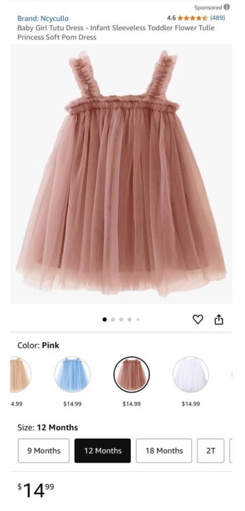 Baby Girl Tutu Dress - Infant Sleeveless Toddler Flower Tulle Princess Soft Pom Dress