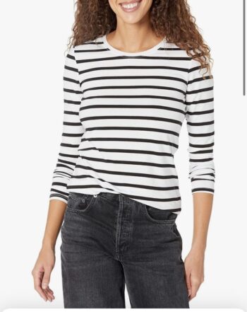 Basic white and black top