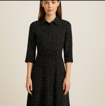Black and white dot dress