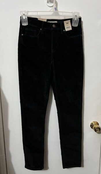 Black velvet pants