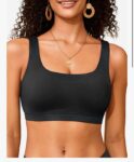 Buauty Women's One Piece Swimsuits Tummy Control Bathing Suits for Women Square Neck Backless Ruched Push Up Swimwear