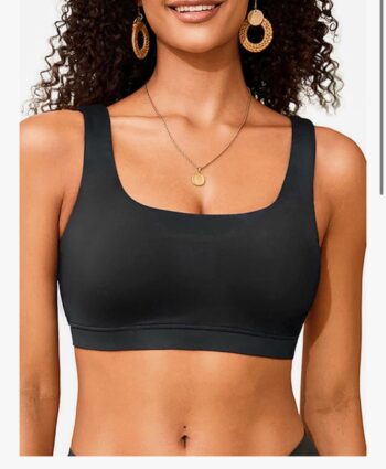 Buauty Women's One Piece Swimsuits Tummy Control Bathing Suits for Women Square Neck Backless Ruched Push Up Swimwear