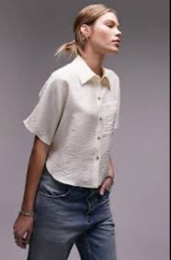 Button up off white shirt