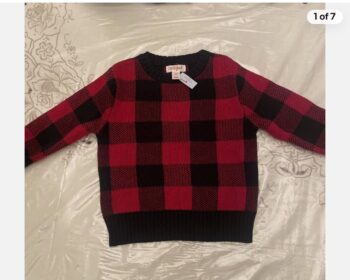 Cat & Jack Toddler Boys' Buffalo Check Crew Neck Pullover Sweater