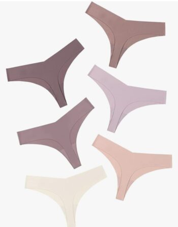 DEANGELMON Seamless Thongs for Women No Show Thong Underwear Women Comfortable Multiple Pack