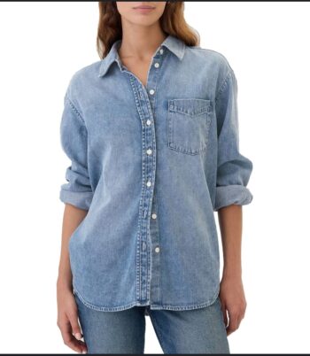 Denim button  down