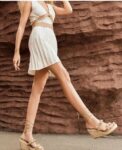 FLTHDD Women‘s Espadrille Wedge Sandals Ankle Ribbed Strap Platform High Heels Summer Dress Shoe