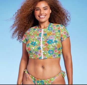 Floral with zipper top