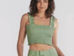 Green crop top