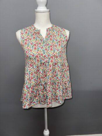 MINI BLOOMS PEPLUM TANK