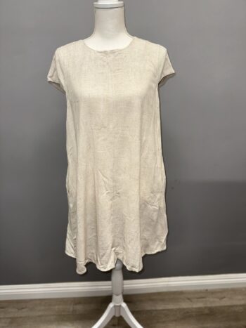 Eileen Fisher linen dress  natural flax