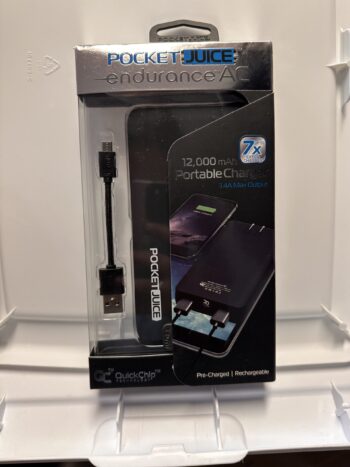 Pocketjuice Endurance 12,000 & 15,000 mAh Portable Charger Black