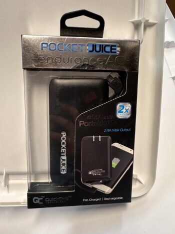 Pocket Juice Endurance AC - Mini Portable Charger 4,000 mAh Power Bank