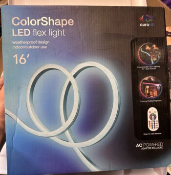 Aura Color Shape 16ft Plug-in Color Changing Light LED Rope Light Remote