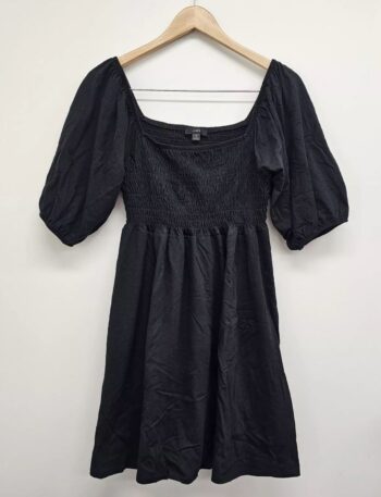 Isabel Ingrid Womens XS Flutter Sleeve Baby Doll Black Maternity Top