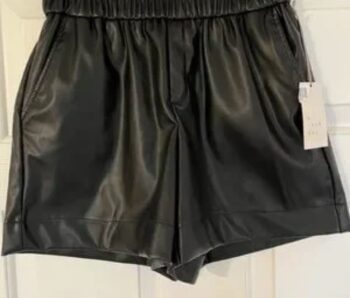 Leather shorts