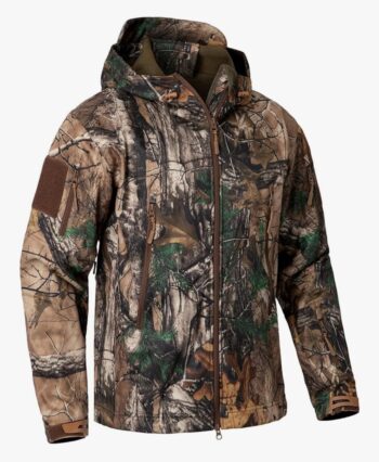 Men's Camo Quiet Hunting Jacket Waterproof Softshell Fleece Lined Camouflage Outdoor Heated apparel