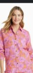 Pink and orange button up
