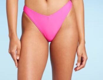 Pink bikini bottom