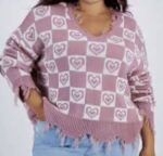 Pink hearts sweater