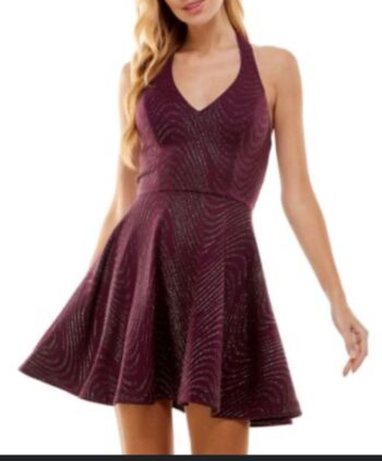 Purple and gold dress