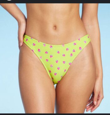 Strawberry and green bikini bottom