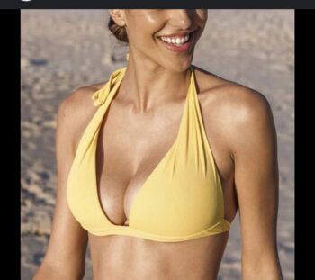 Triangle bikini top yellow