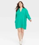 Universal Thread Green Mini Fleece Tunic Dress 1x NWT