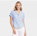 Universal Thread button up boxy top
