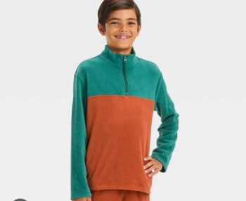 Boys' Fleece Mock Neck Zip-up Sweatshirt - Cat & Jack‚ Turquois