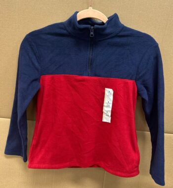 Brand New W/ Tags! Cat and Jack 1/4 Zip Fleece - Red & Blue Unisex Youth