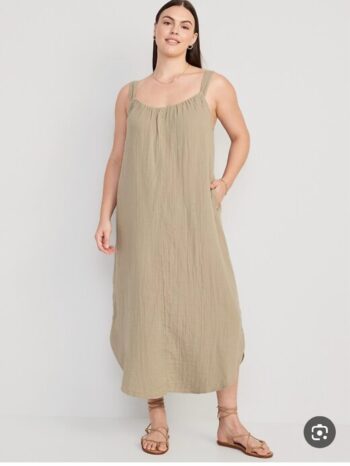 Sleeveless Shirred Maxi Dress | Old Navy