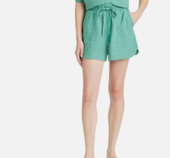 Universal Thread Women's Teal High Waisted Linen Shorts
