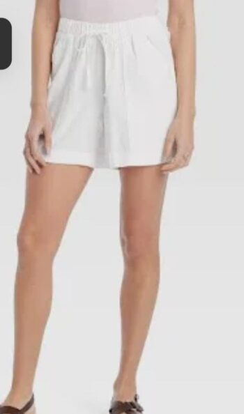 Universal Thread Women white  High Waisted Linen Shorts