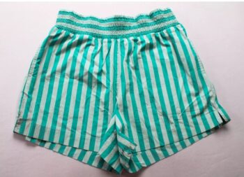 A New Day Women's Pull On Elastic Waist Striped Shorts Green